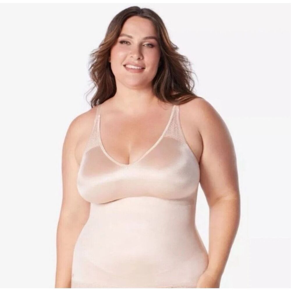 Ruby Ribbon Pin-Up Lace Cami in Pale Nude New Size 46
